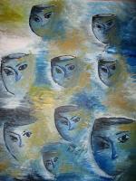 Variety - Faces In The Wind - Acrylics